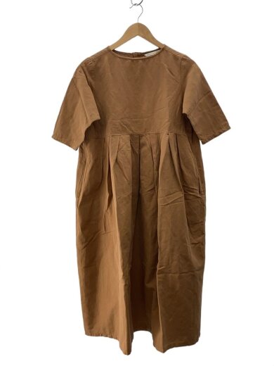 商品画像：7分袖ワンピース/O/コットン/BRW/無地/GE2212491-211019 1