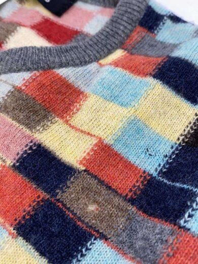 商品画像：ニット・セーター(薄手)/--/ウール/マルチカラー/総柄/TN-040080 8