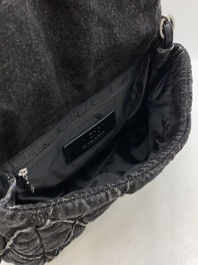 商品画像：キルティングショルダーバッグ/デニム/BLK 8