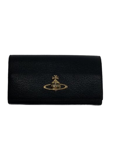 商品画像：長財布/レザー/BLK/無地/レディース 1