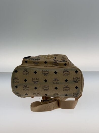 商品画像：リュック/レザー/BEG/総ロゴ/スタッズ 4