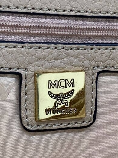 商品画像：リュック/レザー/BEG/総ロゴ/スタッズ 5