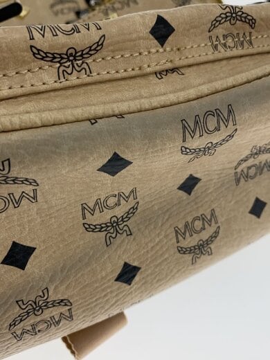 商品画像：リュック/レザー/BEG/総ロゴ/スタッズ 7