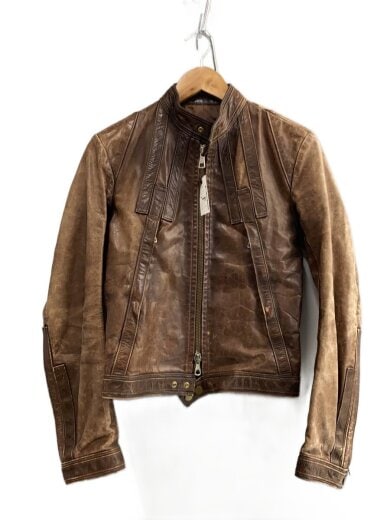 商品画像：シングルライダースジャケット/42/レザー/BRW 1