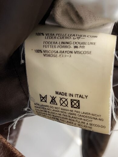 商品画像：シングルライダースジャケット/42/レザー/BRW 4