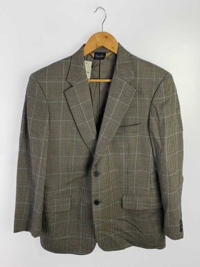 商品画像：テーラードジャケット/38/ウール/GRY/チェック/19-16-3450 1