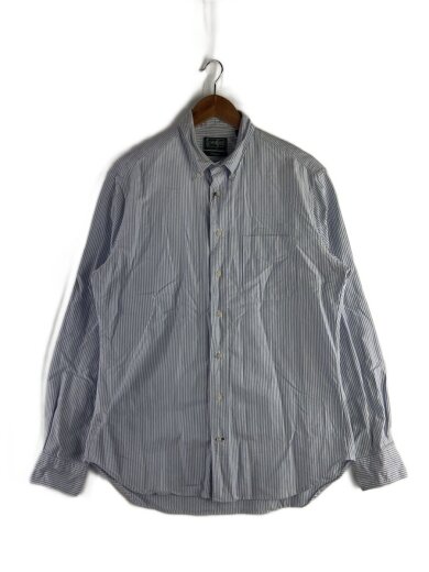 商品画像：90S/usa製/Vintage/長袖シャツ/L/コットン/BLU/ストライプ 1