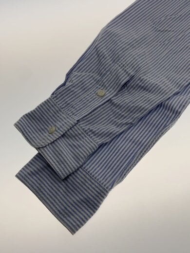 商品画像：90S/usa製/Vintage/長袖シャツ/L/コットン/BLU/ストライプ 6