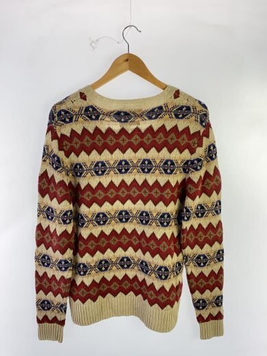 商品画像：セーター(薄手)/M/シルク/リネン/コットン/カシミア/マルチ/フェアアイル柄/MNBLSWEM3O00068 2