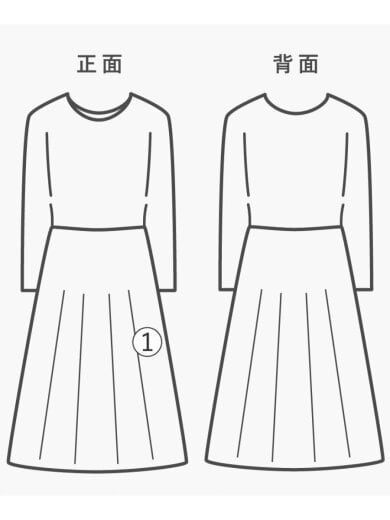 商品画像：長袖ワンピース/S/コットン/CML/無地/ダブルジップ/ベルトループ// 6