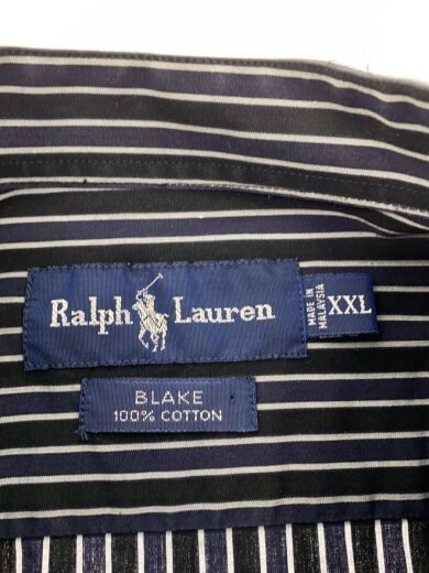 商品画像：長袖シャツ/XXL/コットン/NVY/ストライプ 3