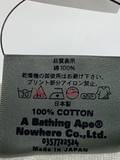 画像：A BATHING APETシャツ/M/コットン/WHT5