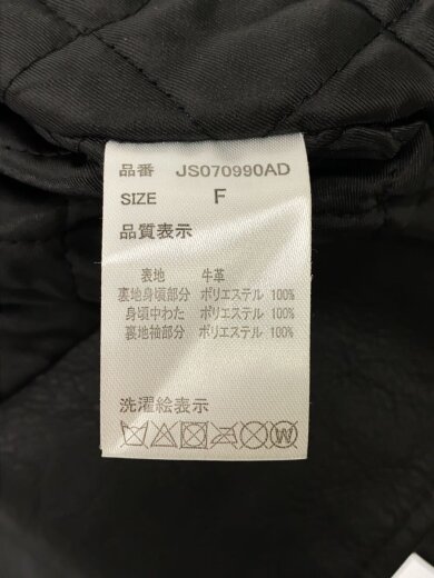 商品画像：ダブルライダースジャケット/FREE/牛革/BLK/js070990ad 4