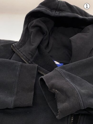 商品画像：ジップパーカー/L/コットン/BLK/804389-010 6