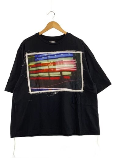 商品画像：Tシャツ/L/コットン/BLK/st-55// 1