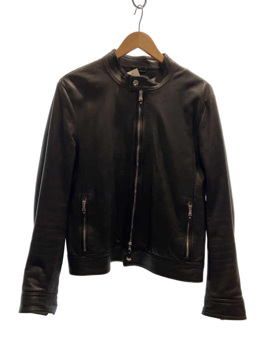 EMMETI / シングルライダースジャケット/50/羊革/BLK