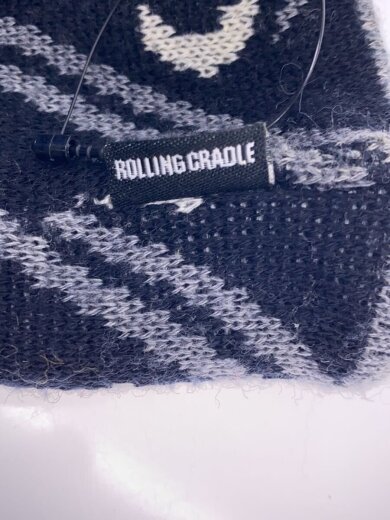 商品画像：ネックウォーマー/ウール/BLK/総柄/メンズ 2