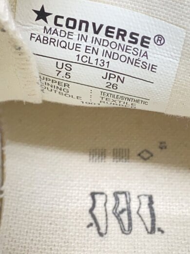 商品画像：ハイカットスニーカー/26cm/WHT/1CL131// 5