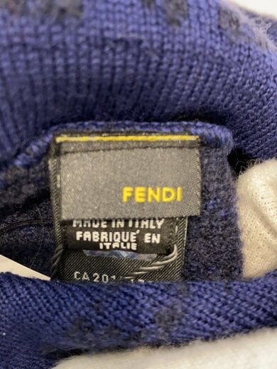 商品画像：ニットキャップ/--/ウール/NVY/総柄/メンズ 4