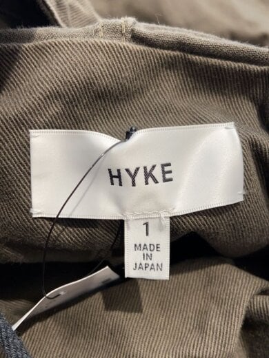 画像：HYKEジャケット/レースアップデッキパーカー/1/コットン/KHK/201-17237 0333