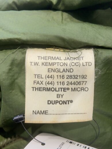 商品画像：ダウンジャケット/T.W. Kempton/Thermal Jacket/ナイロン/GRN/サイズタグ切れ 3