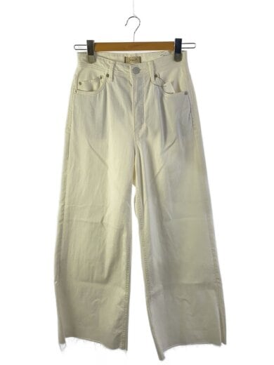 商品画像：ブーツカットパンツ/ワイドフレアカットオフデニム/27/コットン/WHT 1