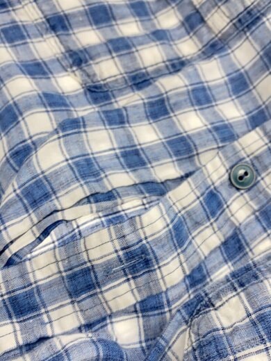 商品画像：半袖シャツ/--/リネン/BLU/チェック/0200011589 6