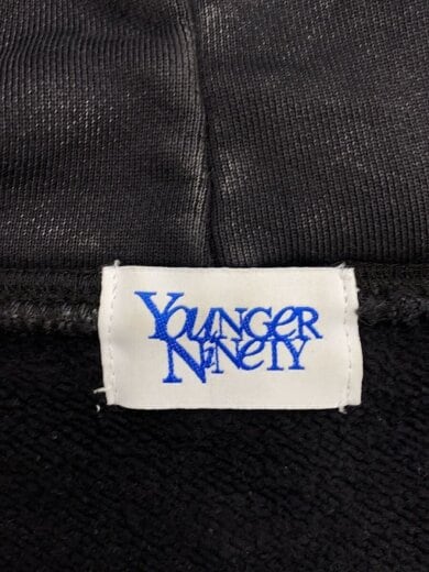 商品画像：ジップパーカー/M/コットン/BLK/無地 3