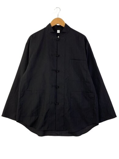 商品画像：221 village×LECHOPPE/長袖シャツ/2/ウール/BLK/ストライプ/22SJK-VEX01LC 1