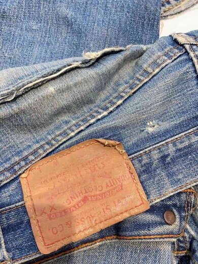 商品画像：60-70s/VT/501/BIGE/実寸W30/デニム/インディゴ/平行ステッチ/ダメージ多/ボ 4