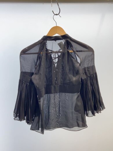 画像：GUCCI半袖ブラウス/36/シルク/BLK/178945.ZP8212