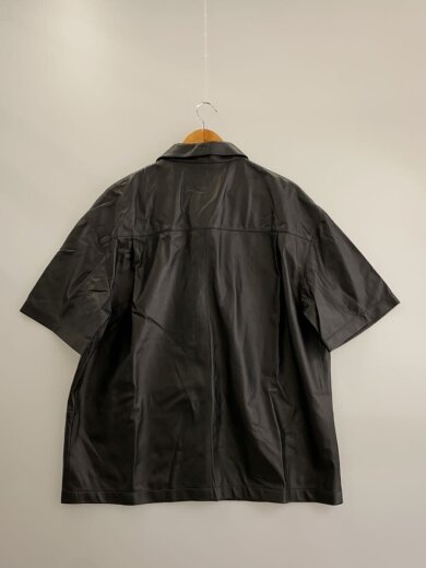 商品画像：ショートスリーブ ナッパレザー シャツ/アナグラムロ半袖シャツ/46/羊革/BLK/H526Y31L49// 2