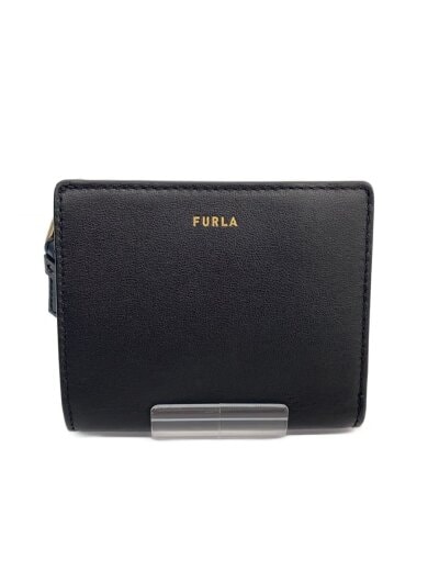 商品画像：2つ折り財布/BLK/無地/レディース 1