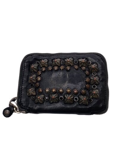 画像：CAMPOMAGGI2つ折り財布/レザー/BLK/メンズ1