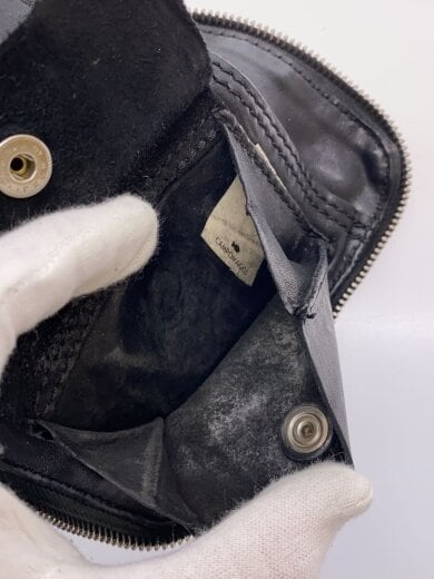 画像：CAMPOMAGGI2つ折り財布/レザー/BLK/メンズ5