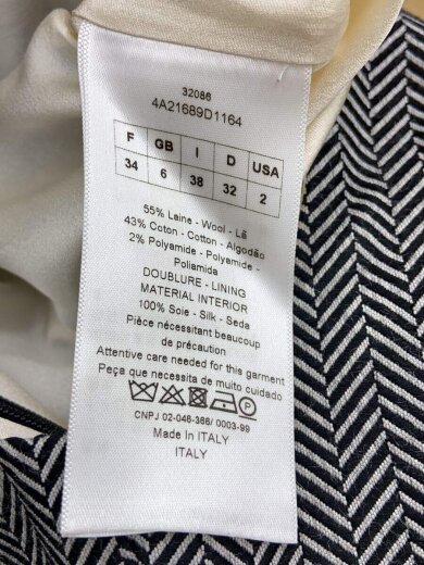 商品画像：ノースリーブワンピース/34/ウール/GRY/ヘリンボーン 4