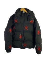 RHINESTONE PUFFER JACKET/XL/ナイロン/BLK