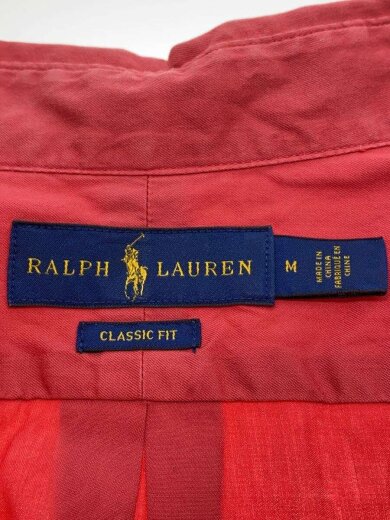 商品画像：長袖シャツ/M/コットン/RED/無地 3