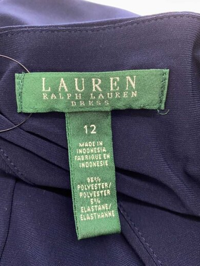 商品画像：ノースリーブワンピース/12/ポリエステル/NVY/無地/肩パッド付き 3