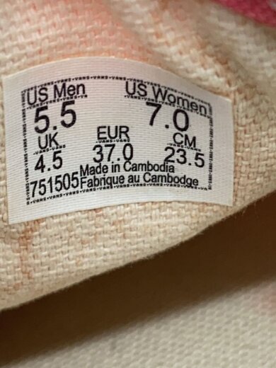 商品画像：ローカットスニーカー/23.5cm/PNK/チェック 5