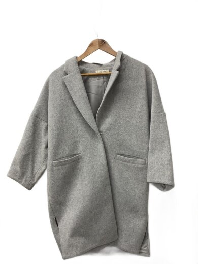 商品画像：akiico/コート/--/ウール/GRY/無地 1