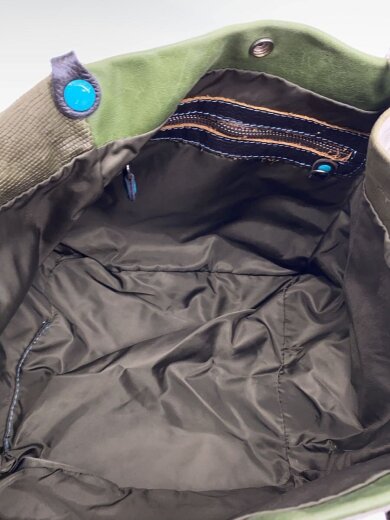 商品画像：レザー切替/トートバッグ/ハラコ/KHK 6