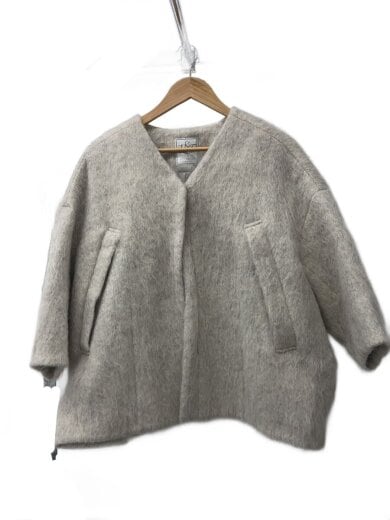 商品画像：23AW/ミディアムコクーンシャギーコート/XS/ウール/GRY/無地/7A602 1