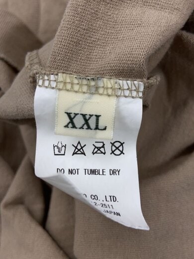 商品画像：長袖Tシャツ/XXL/コットン/BEG/無地 4