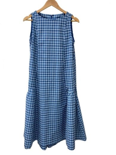 商品画像：VIRINA/ノースリーブワンピース/XS/ポリエステル/BLU/チェック 1