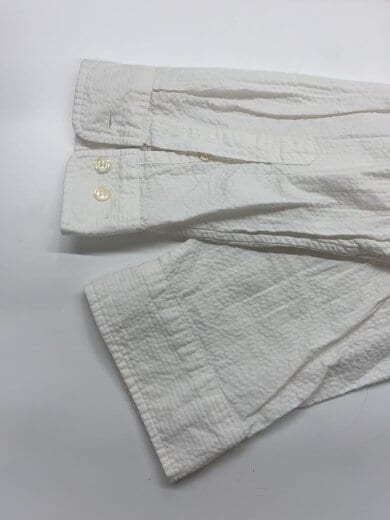 商品画像：サッカー生地/長袖シャツ/XL/コットン/WHT/無地 6