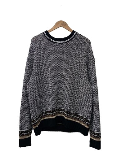 商品画像：ミックスカラーステッチニット/2/コットン/BLK/133530006 1