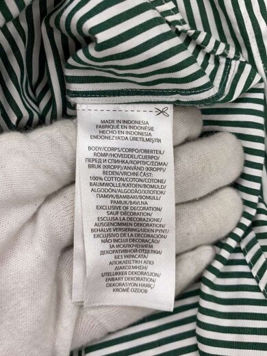 商品画像：CLASSIC FIT/ボタンダウン/半袖シャツ/L/コットン/GRN/ストライプ 4