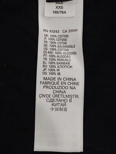 商品画像：半袖ワンピース/XXS/コットン/BLK/プリント 5