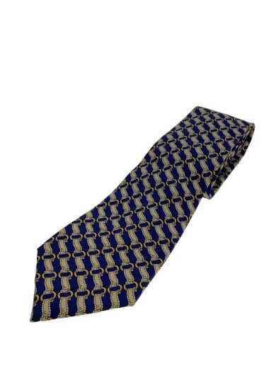 商品画像：ネクタイ/シルク/BLU/総柄/メンズ 1